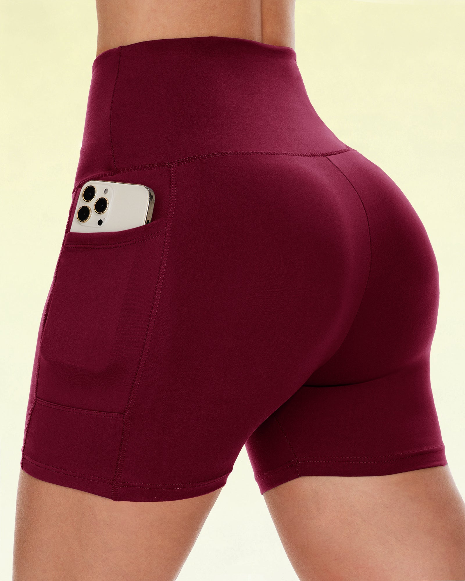 High-Waisted Biker Shorts with Pockets 5"