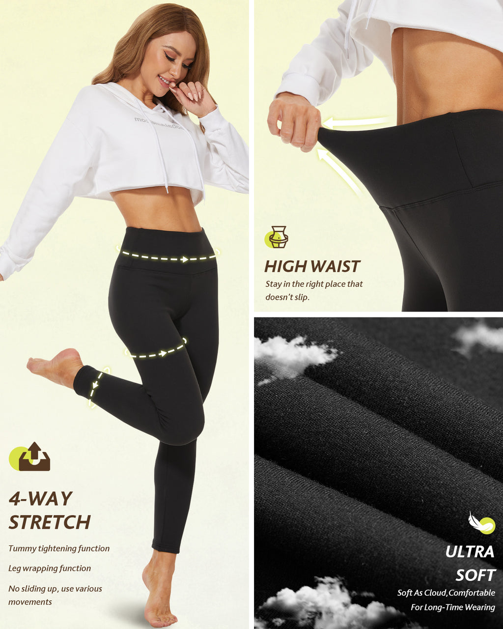 Thick Thermal Fleece Lined Leggings