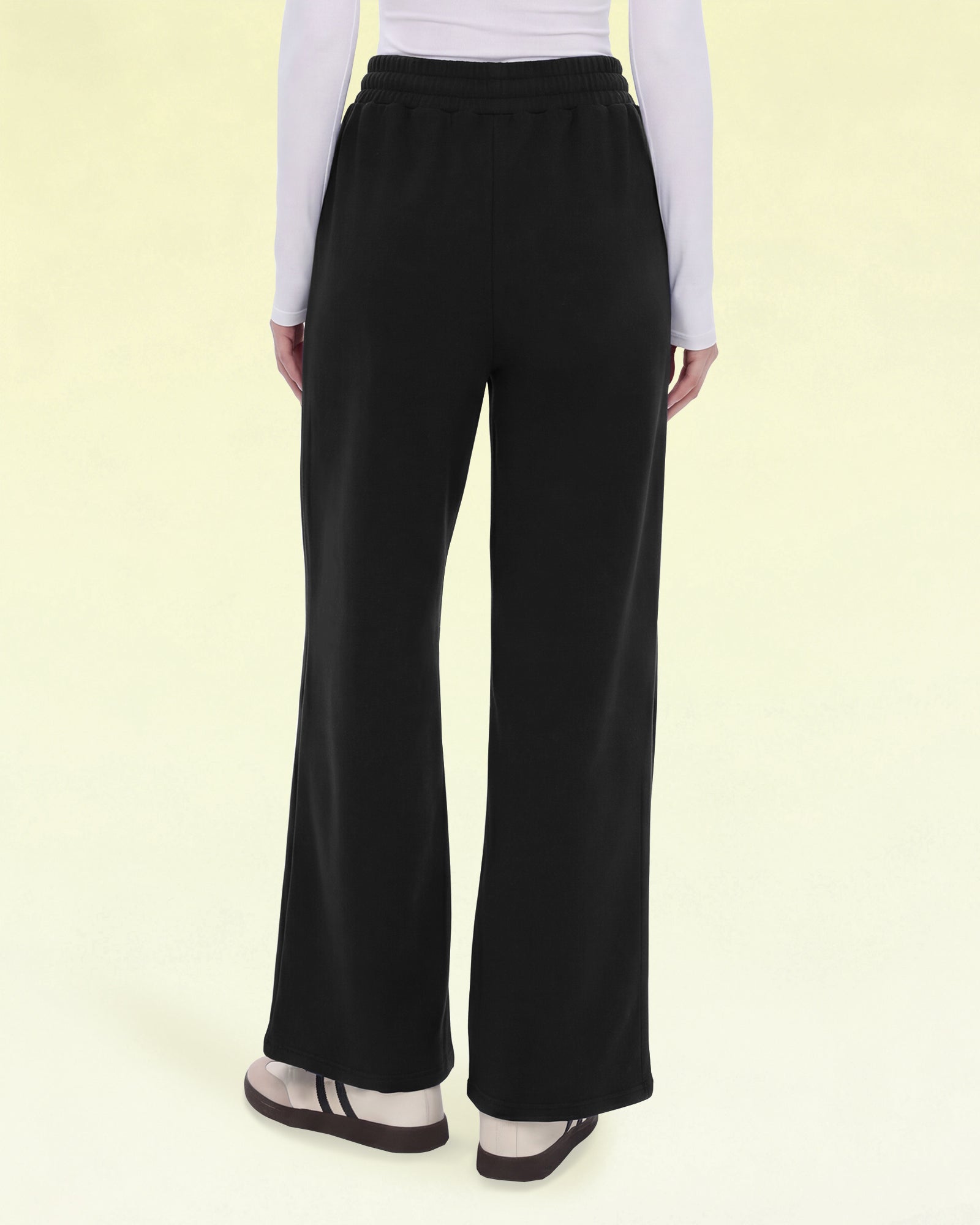Women's Wide Leg Sweatpants - Fleece Lined, Straight Leg, Baggy, Warm