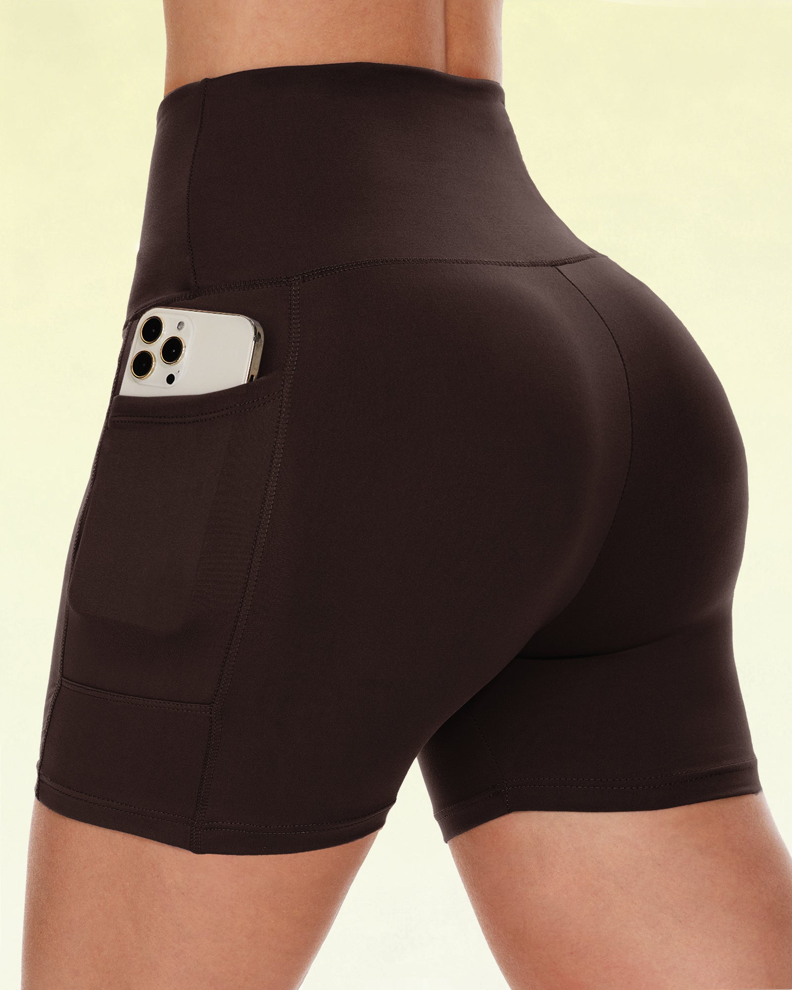 High-Waisted Biker Shorts with Pockets 5"