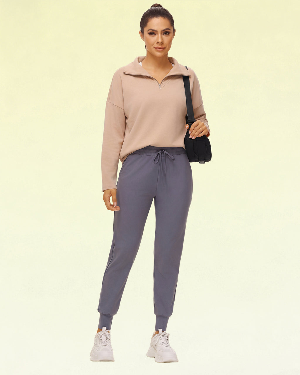 Women's 4-Pack Joggers with Pockets - Lightweight, Comfy, for Workout, Travel, Lounge