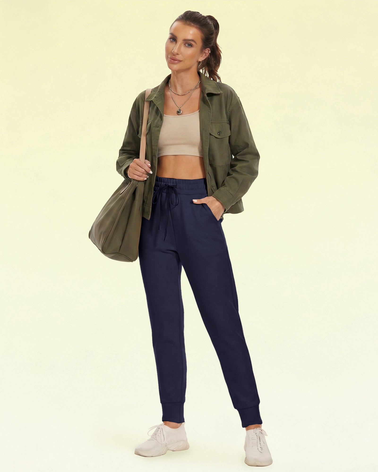 Plush Fleece Lined Sweatpants with Pockets