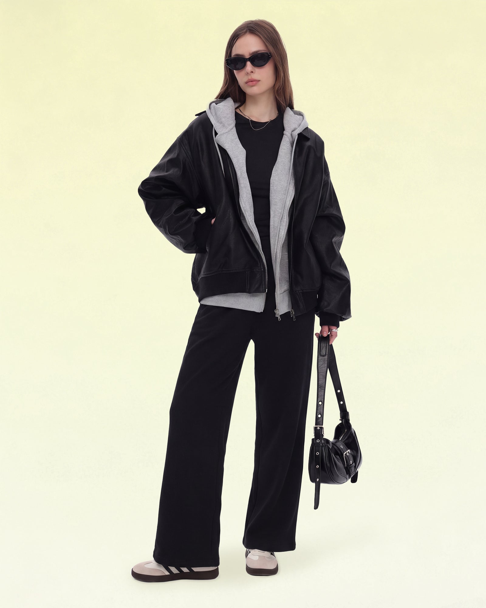 Women's Wide Leg Sweatpants - Fleece Lined, Straight Leg, Baggy, Warm