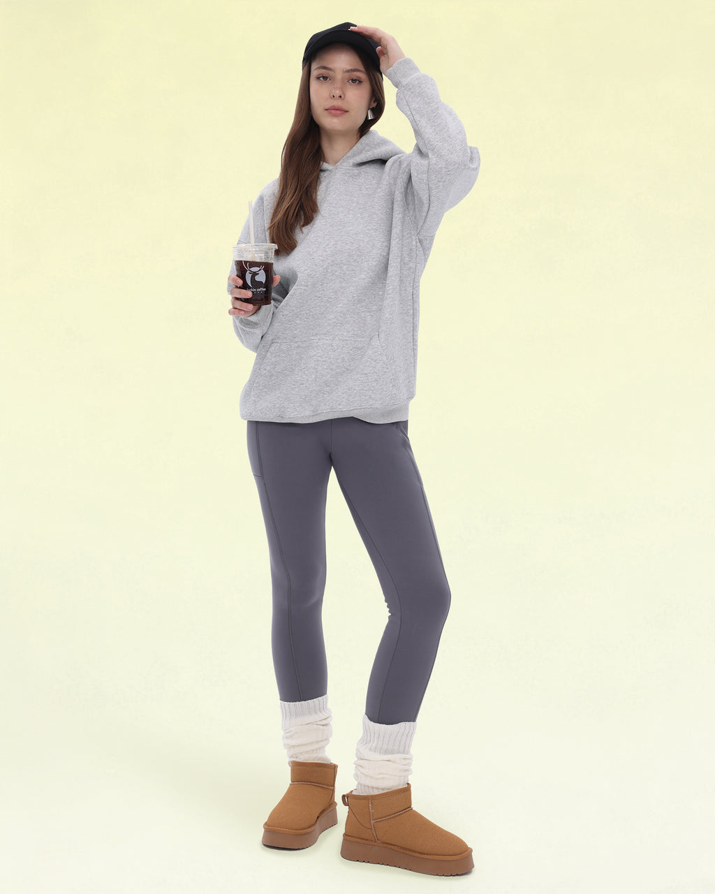 Water Resistant Fleece Lined Leggings with Pockets