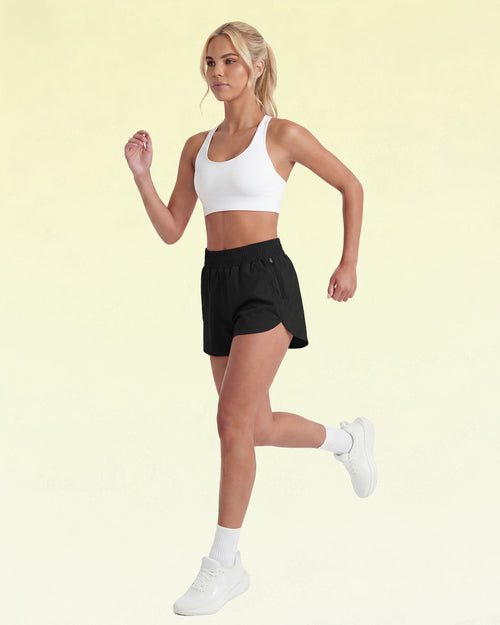 Running Shorts for Women – 3" High Waist with Liner & Zipper Pocket