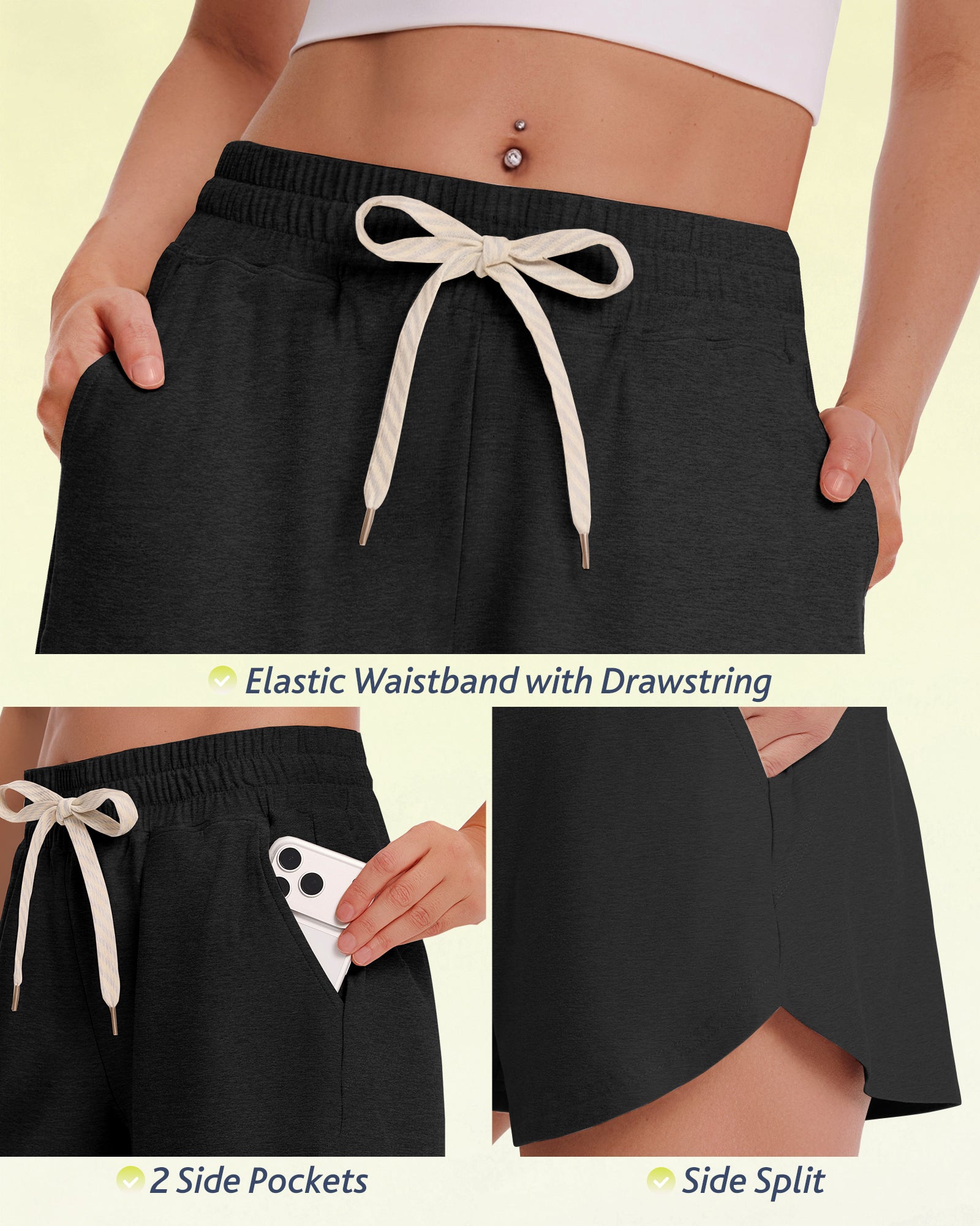 Sweat Shorts for Women - Soft Comfy for Casual and Workout