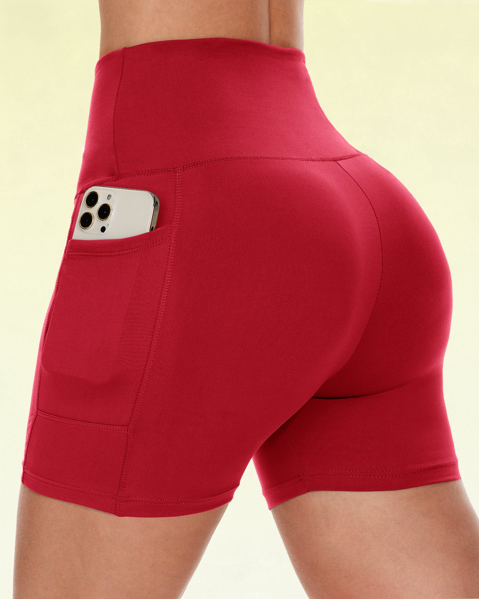 High-Waisted Biker Shorts with Pockets 5"